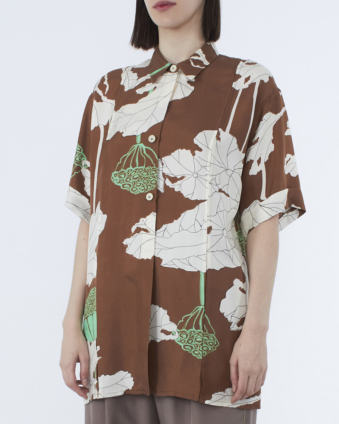 Женская шелковая блуза ALYSI, сезон: лето 2022. Купить за 41100 руб. | Фото 3