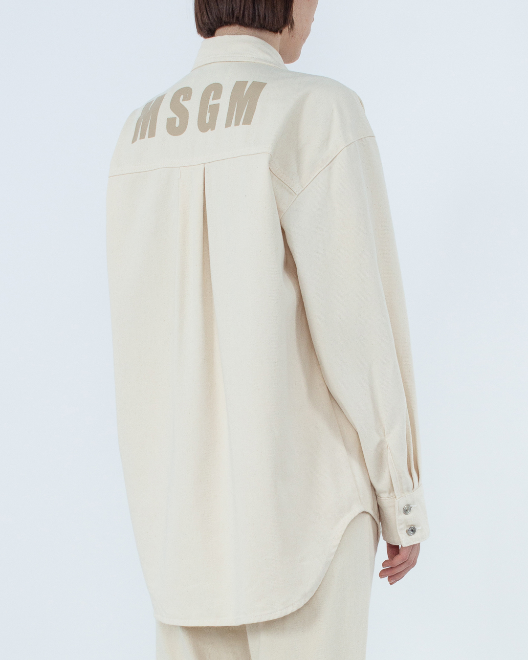Женская джинсовая рубашка MSGM, сезон: лето 2022. Купить за 33000 руб. | Фото 4