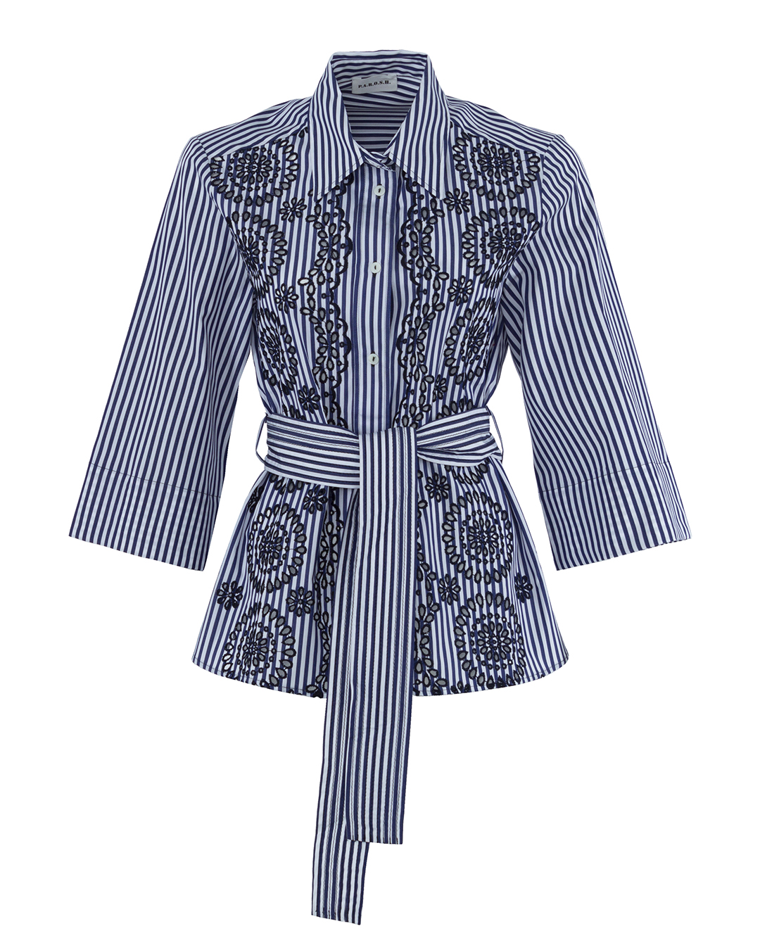 Женская хлопковая блуза P.A.R.O.S.H., сезон: лето 2022. Купить за 50300 руб. | Фото 1