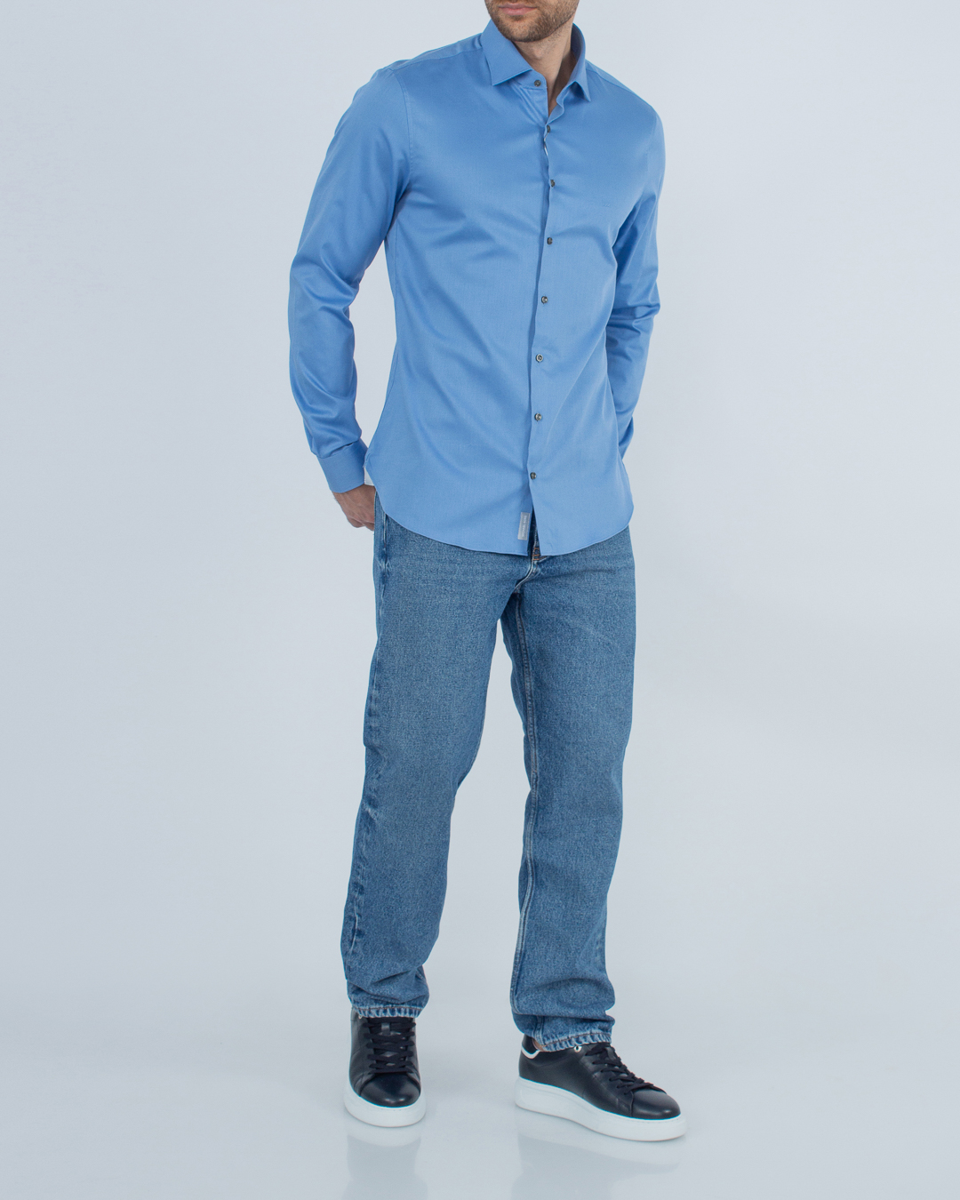 рубашка MICHAEL KORS MD91362 голубой 39, размер 39 - фото 2