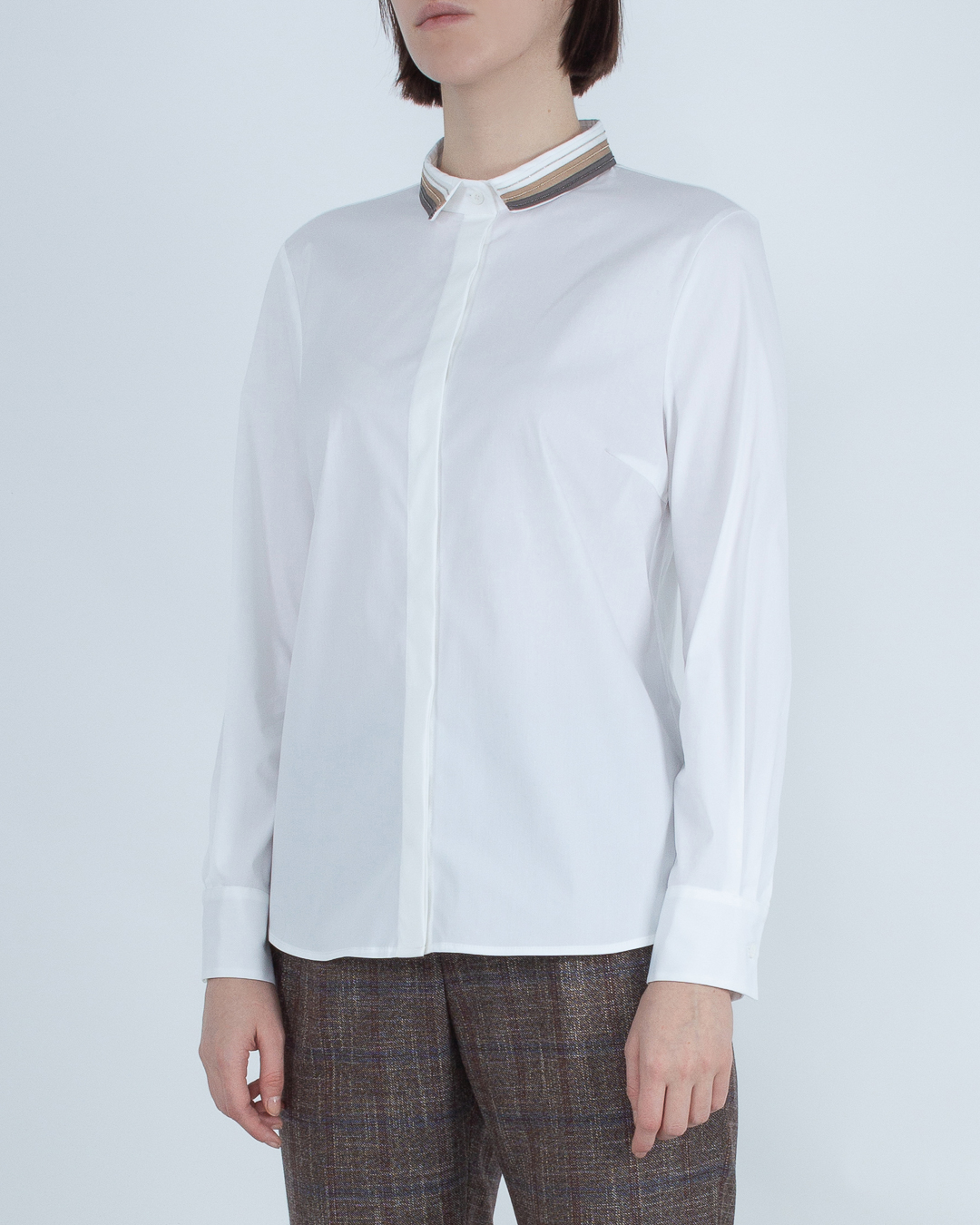 Женская рубашка из хлопка  Peserico, сезон: зима 2021/22. Купить за 29000 руб. | Фото 3