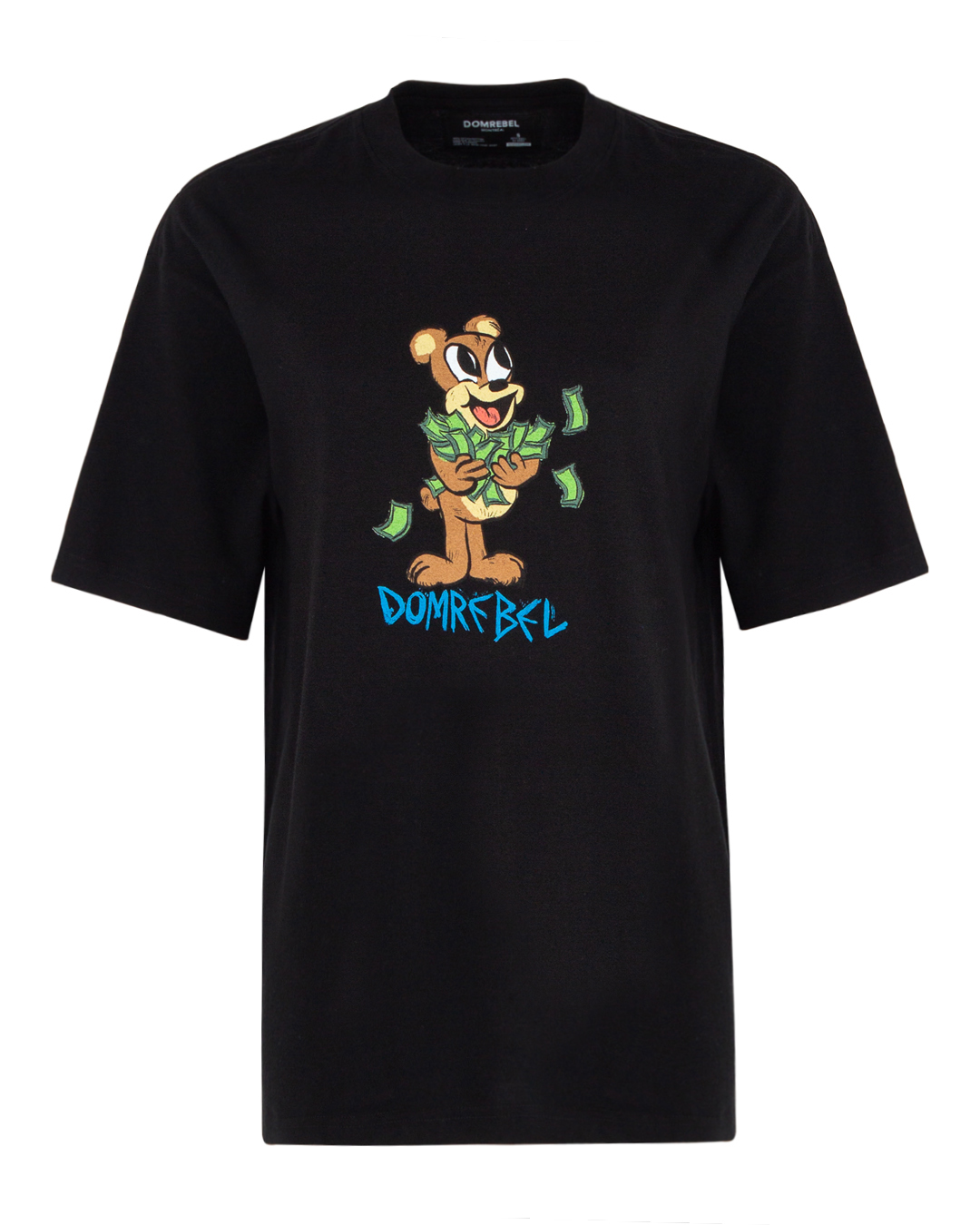 хлопковая футболка Dom Rebel CASH черный+принт l, размер l, цвет черный+принт