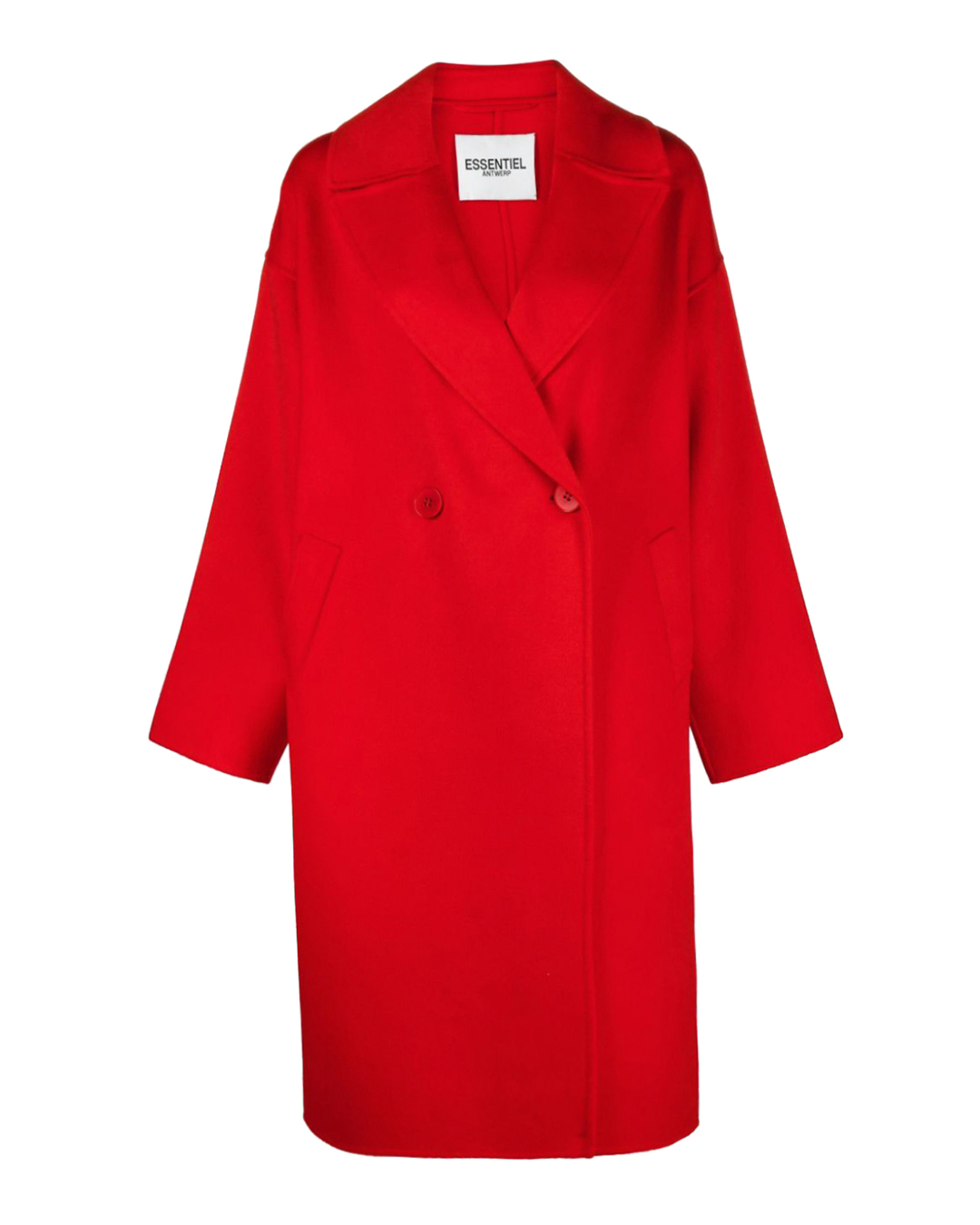 шерстяное пальто Essentiel CYLO красный xs, размер xs