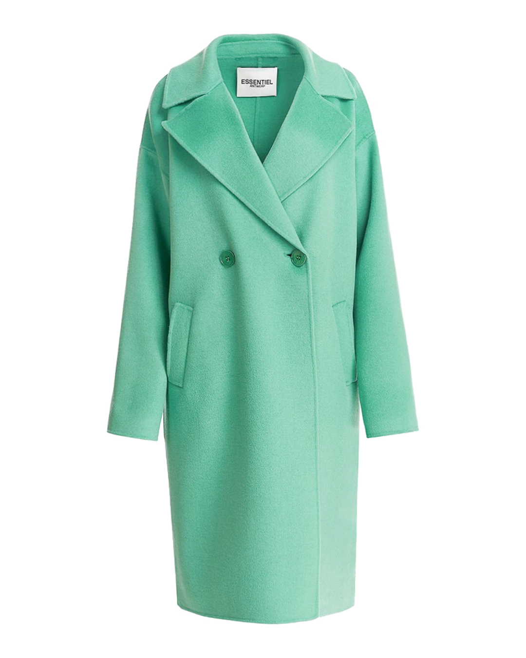 шерстяное пальто Essentiel CYLO зеленый m, размер m