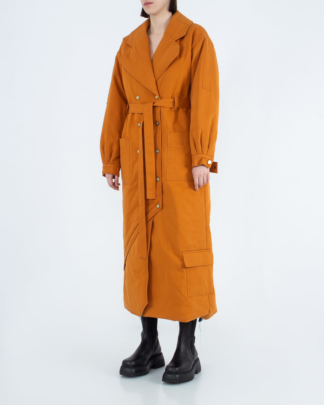 Женская хлопковое пальто The road, сезон: лето 2023. Купить за 29500 руб. | Фото 3