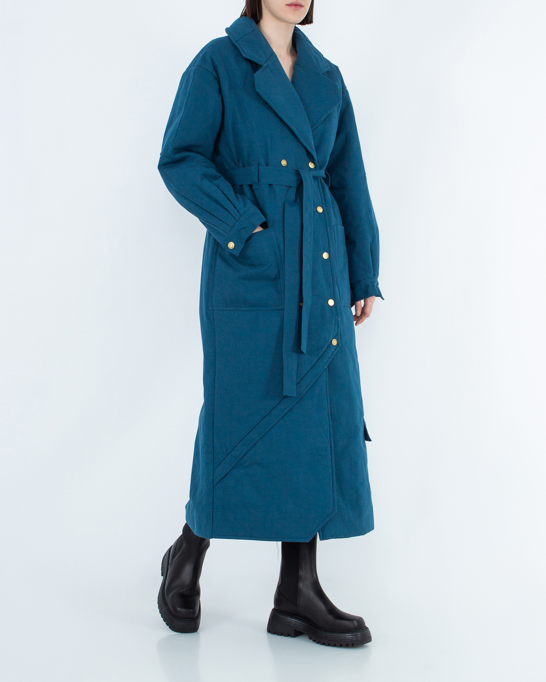 Женская хлопковое пальто The road, сезон: лето 2023. Купить за 29500 руб. | Фото 2