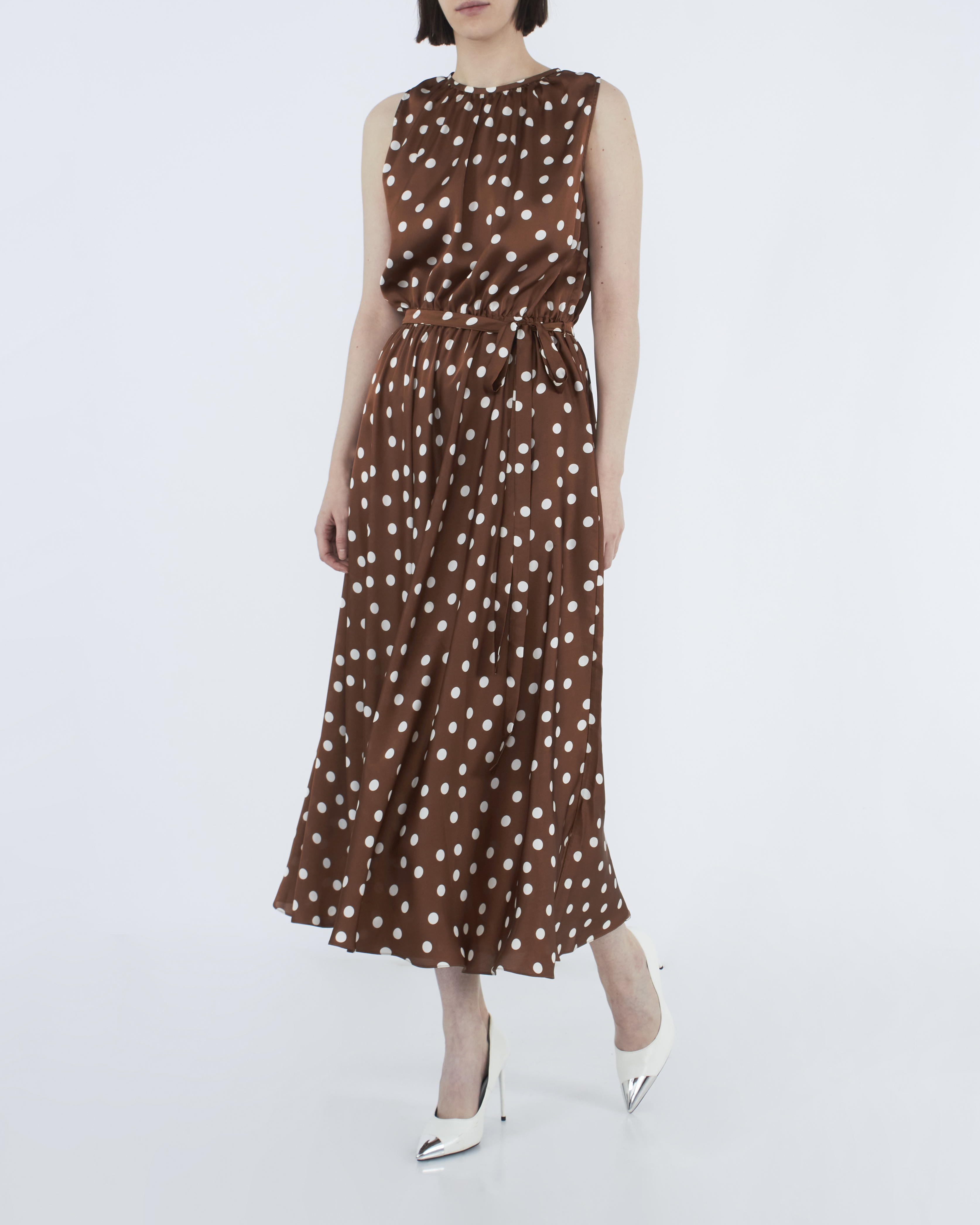 Женская платье в горох с поясом  FLASHIN, сезон: лето 2023. Купить за 26900 руб. | Фото 2