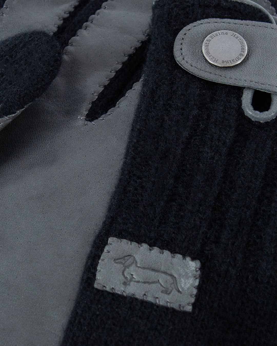шерстяные перчатки Harmont & Blaine G0I010 черный+серый m, размер m, цвет черный+серый G0I010 черный+серый m - фото 2