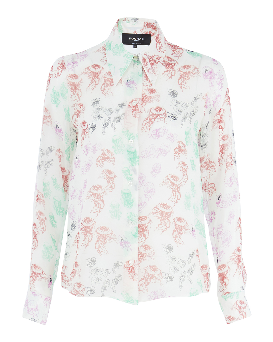 Женская шелковая блуза ROCHAS, сезон: лето 2023. Купить за 57500 руб. | Фото 1