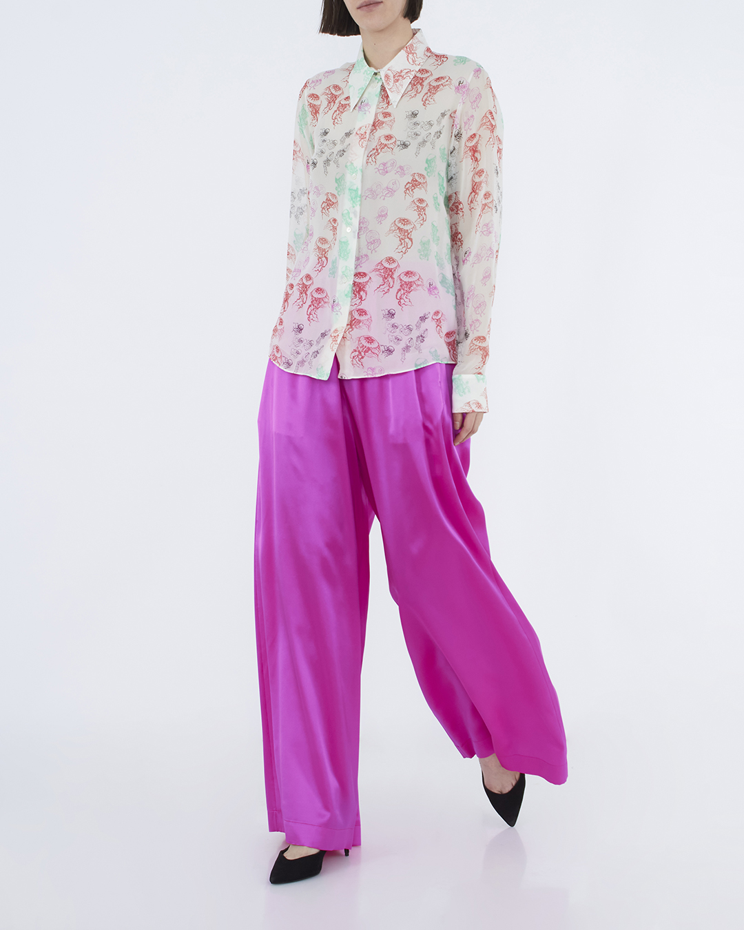 Женская шелковая блуза ROCHAS, сезон: лето 2023. Купить за 57500 руб. | Фото 2