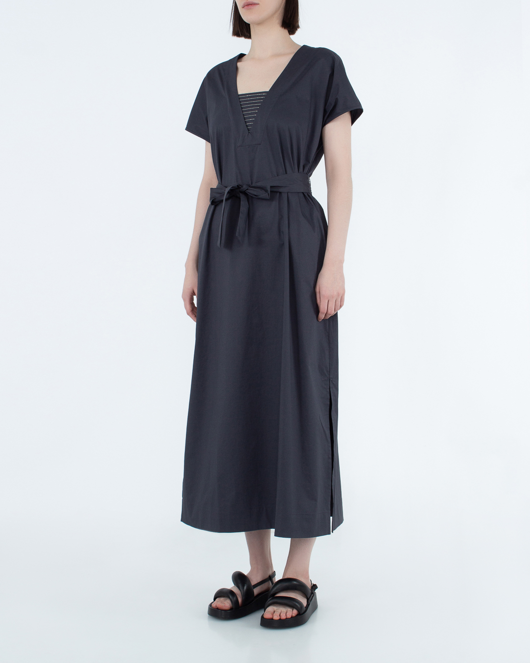 Женская платье миди из хлопка  Peserico, сезон: лето 2023. Купить за 68600 руб. | Фото 3