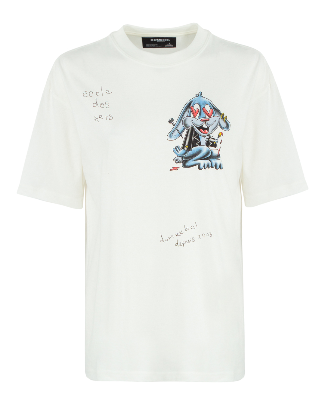 хлопковая футболка Dom Rebel TONY.REBEL белый+принт m, размер m, цвет белый+принт